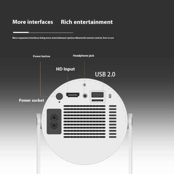 Portable Projector Small Straight Projector For Home Use 180 Degrees Projection Angle Automatic Focus Home Video Projector - Image 8