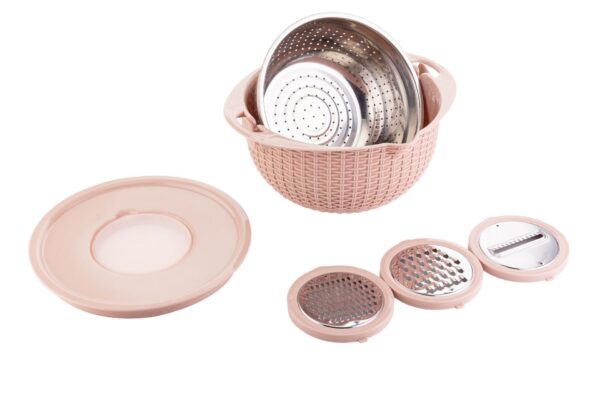 Kitchen Fruit Tray Removable Double Layer Fruit And Vegetable Basin Draining Basket Creative Household Rotating Washing Basket - Image 3