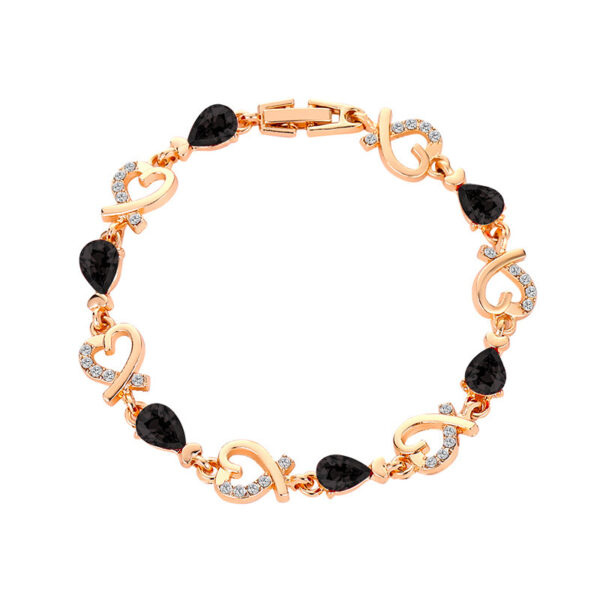 Hollow Love Bracelet With Rhinestones Fashion Temperament Heart-shaped Bracelet For Valentine's Day Gift Jewelry - Image 5