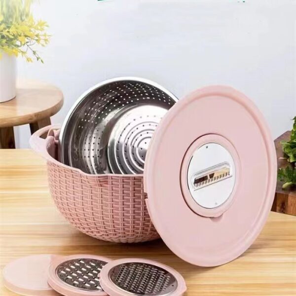 Kitchen Fruit Tray Removable Double Layer Fruit And Vegetable Basin Draining Basket Creative Household Rotating Washing Basket - Image 5