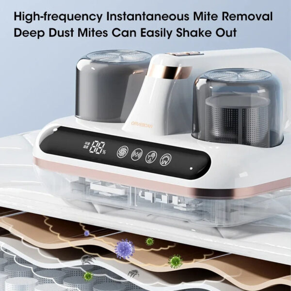 New Mattress Vacuum Mite Remover Cordless Handheld Cleaner Powerful Suction For Cleaning Bed Pillows Home Supplies - Image 5