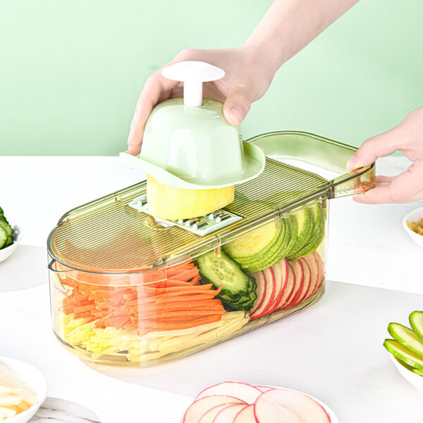 Multifunction Transparent Vegetable Cutter Steel Blade Potato Slicer Fruit Shred Dicing Blades Carrot Cheese Grater Chopper Kitchen Gadgets