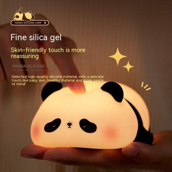 Panda Night Lights For Kids Cute Animal Silicone Timing Rechargeable Lamp Cartoon Panda Bedroom Decoration Kids Boys Girls Gift - Image 6